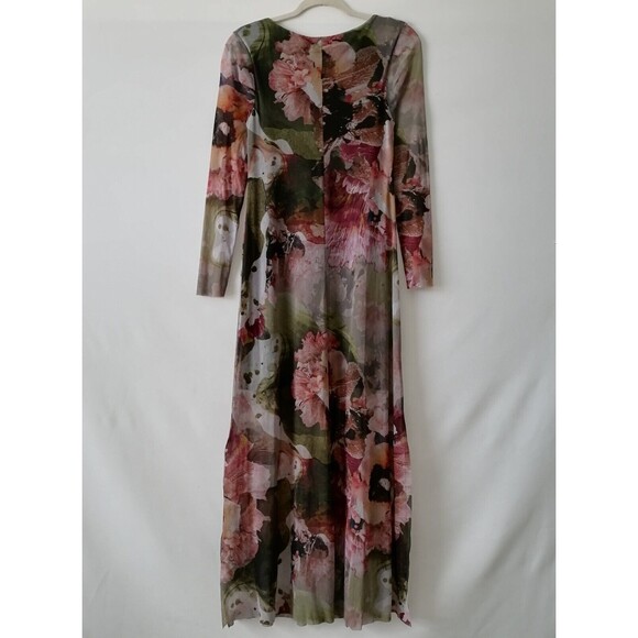 NWT Desigual Womens Multicolor Floral Print Classy Long Maxi Dress Size Small - Picture 2 of 9